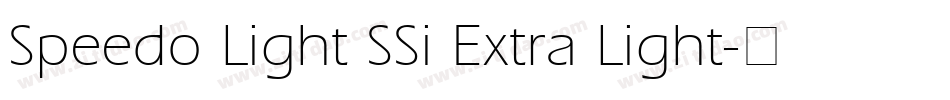 Speedo Light SSi Extra Light字体转换